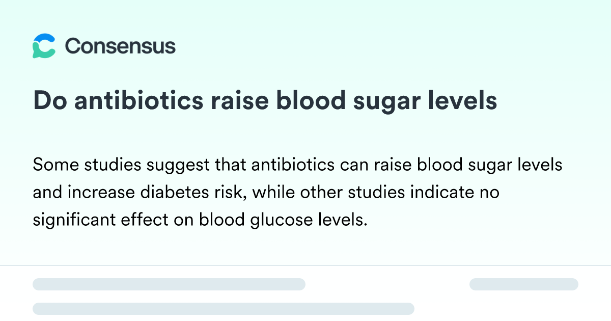 Do antibiotics raise blood sugar levels? Find out the surprising answer and why it matters.