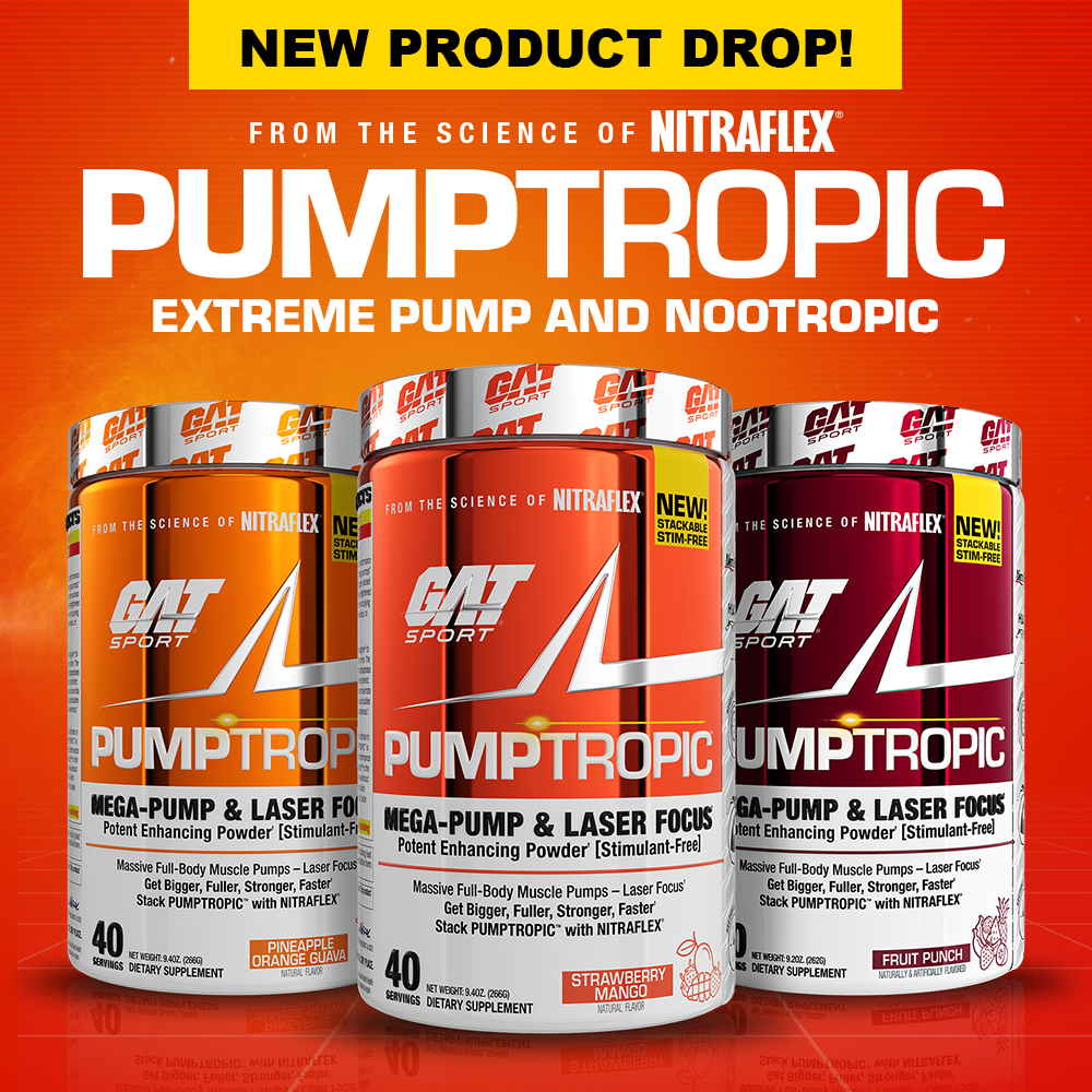 How does GAT Sport Pumptropic Mega-Pump improve your training? It helps you get those mega muscle pumps easily.