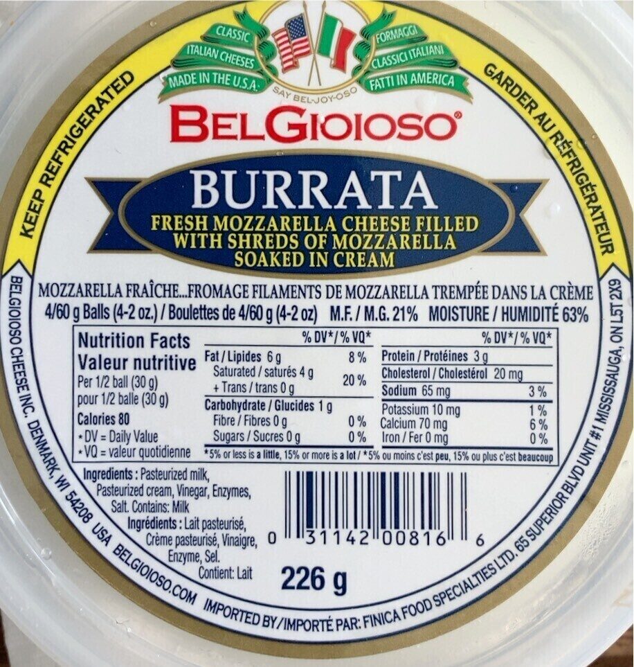 What are burrata nutrition facts? Get the simple details for your healthy eating habits now!