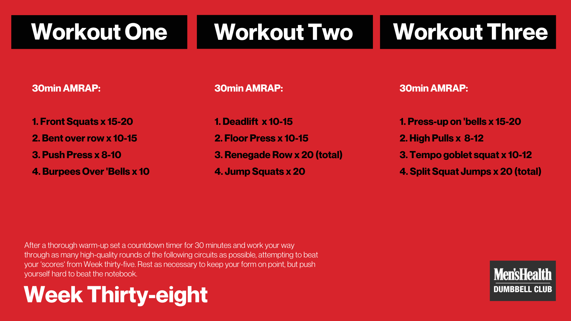 Looking for a 3 day a week dumbbell workout plan? This one is simple and gets results.